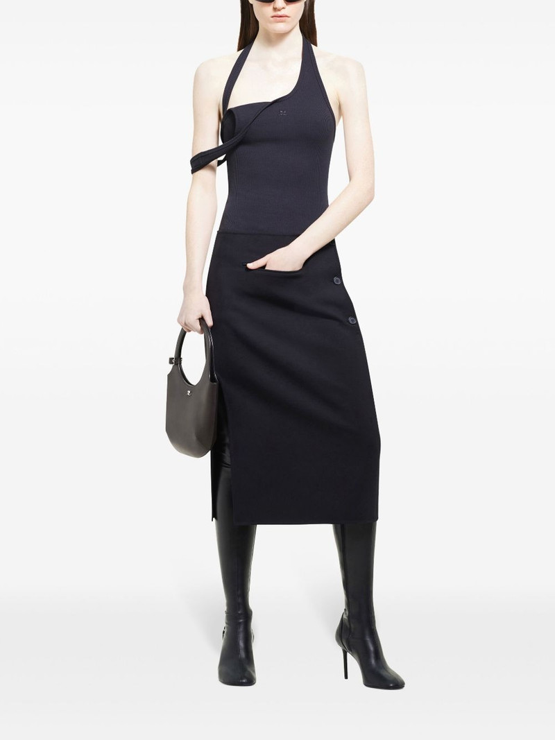 courrèges asymmetric ribbed-knit tank top outlook