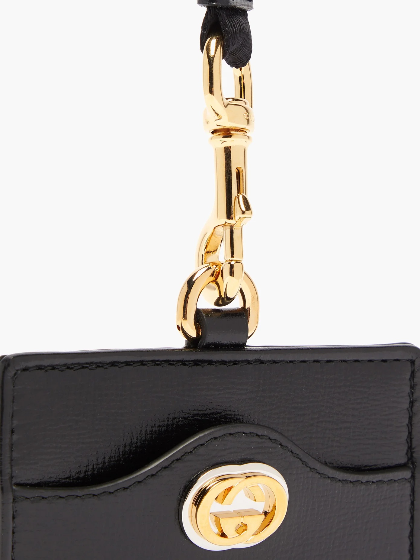 Marina GG leather cardholder strap - 2