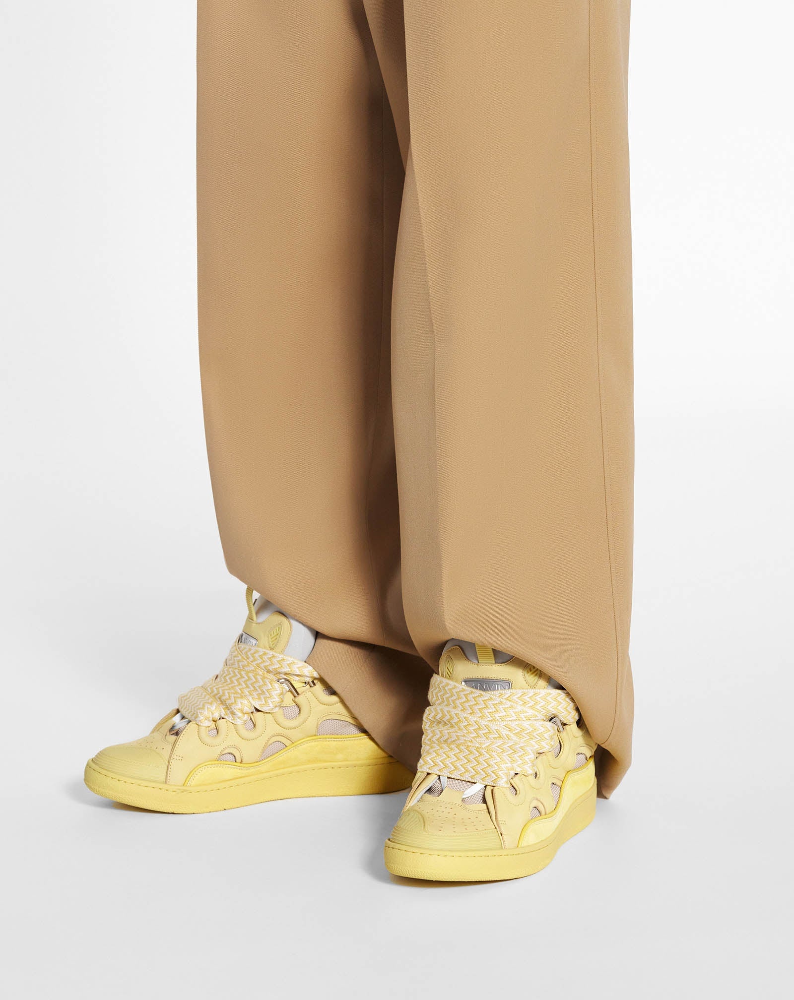 LEATHER CURB SNEAKERS - 6