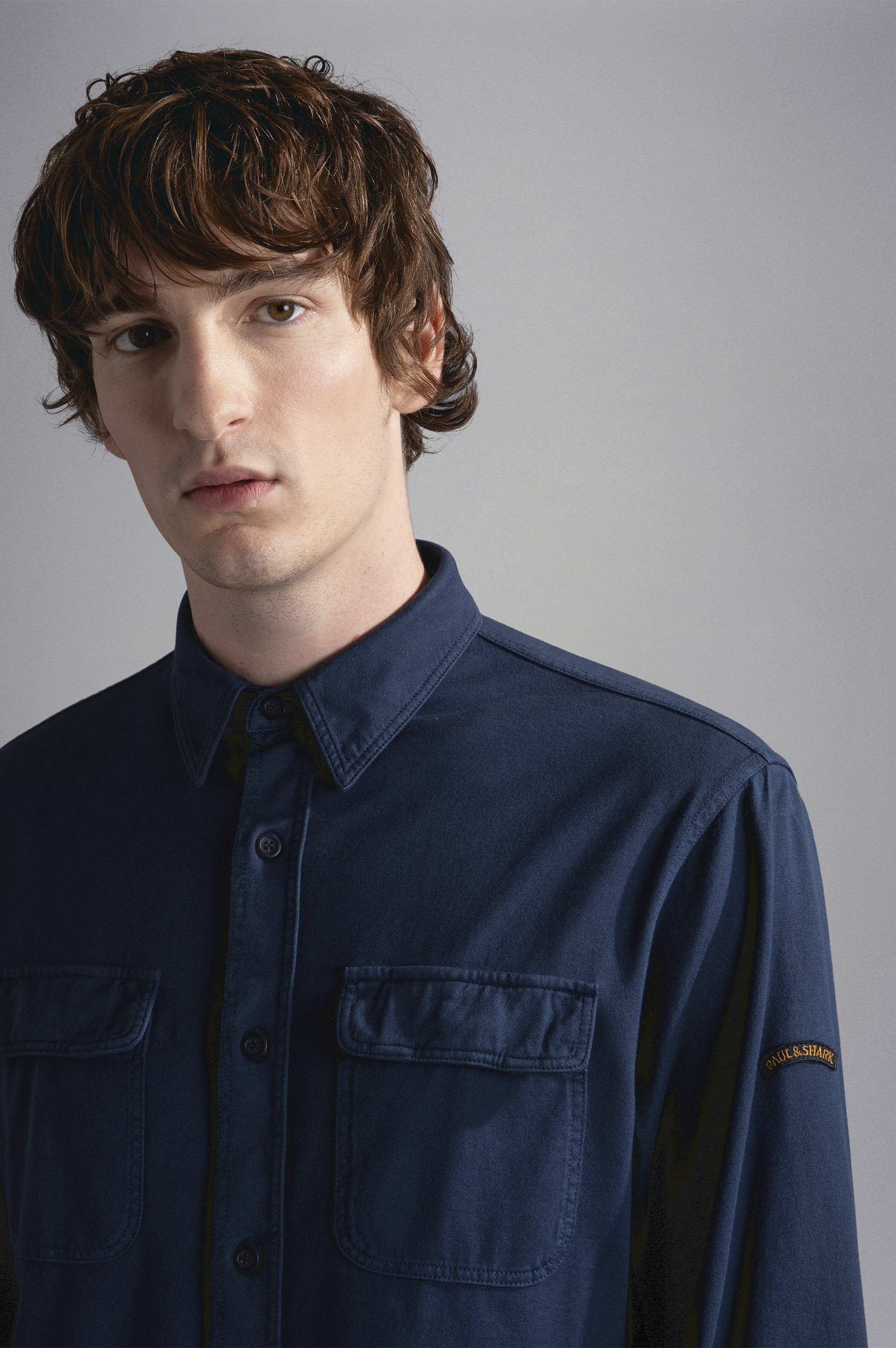 GARMENT DYED COTTON OVERSHIRT - 4