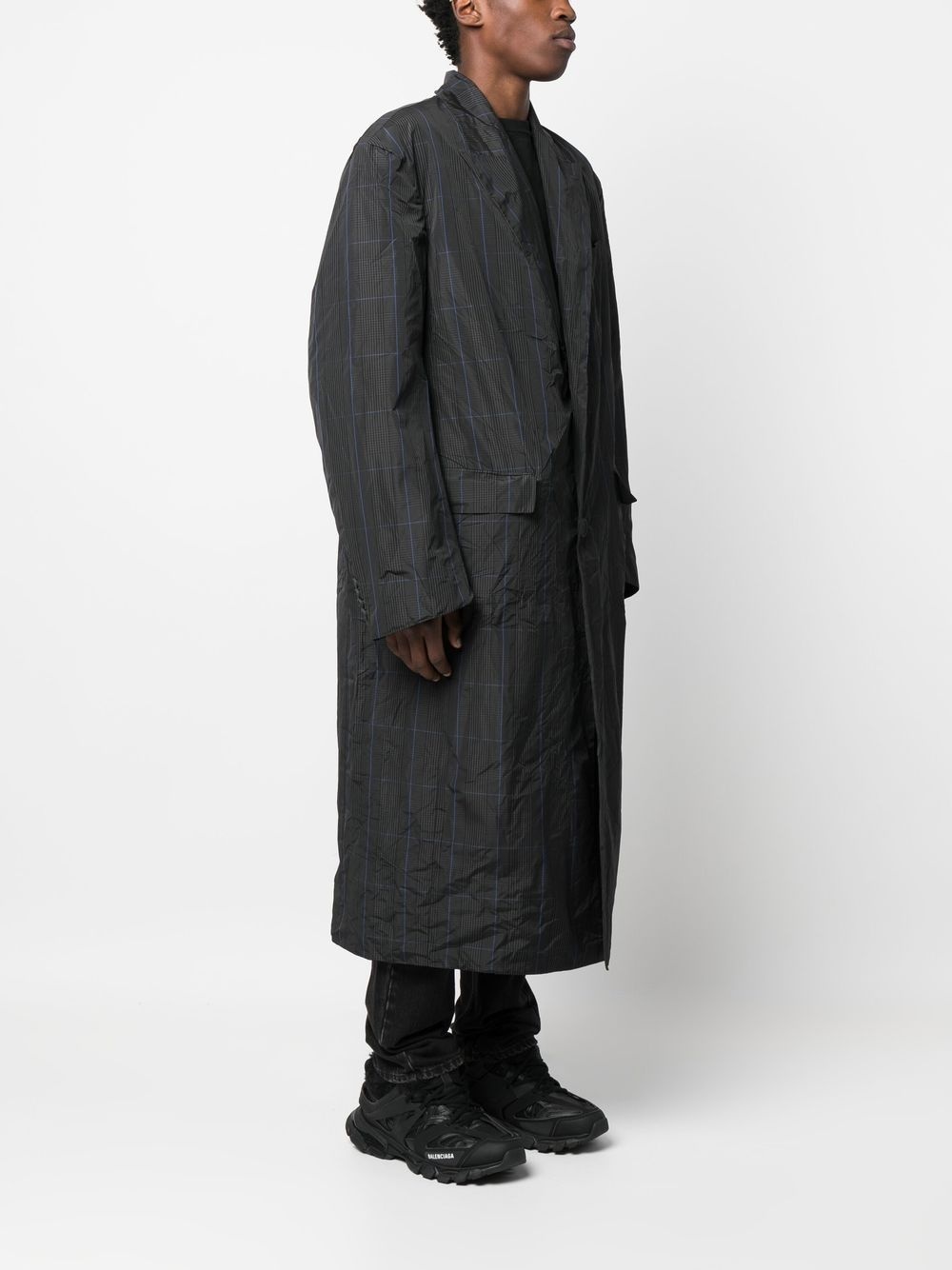 Prince of Wales check trench coat - 3