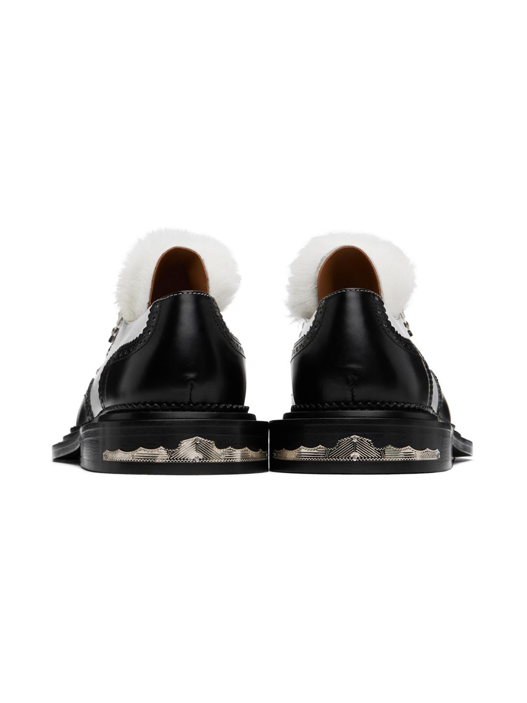 Black & White Leather Derbys - 2