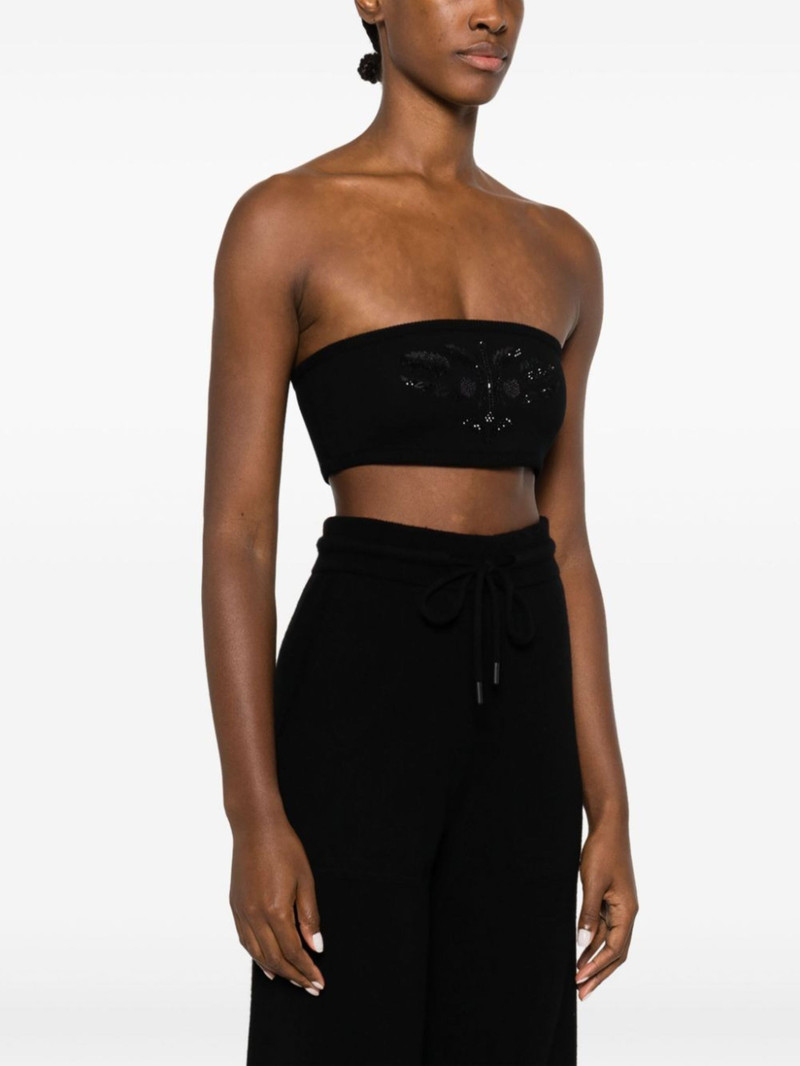 floral-embroidered studded cropped top 3