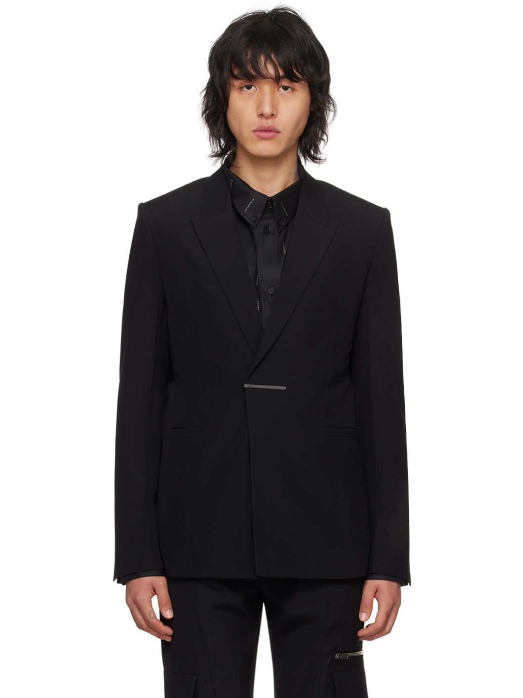 Black Slim-Fit Blazer - 1
