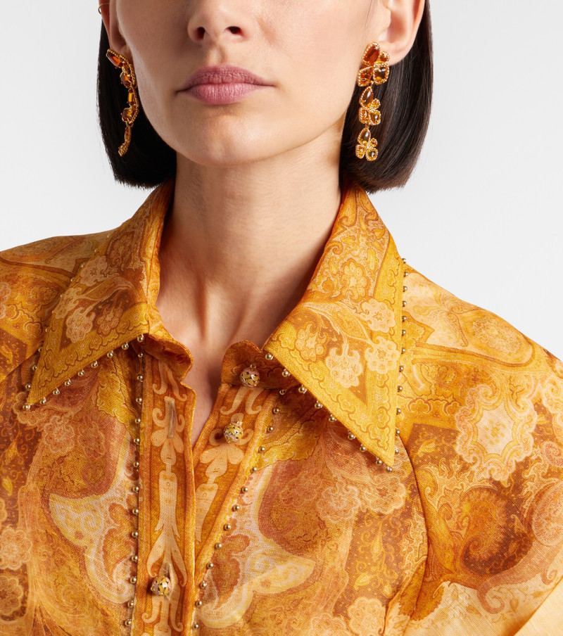 Bloom Large embellished drop earrings 6