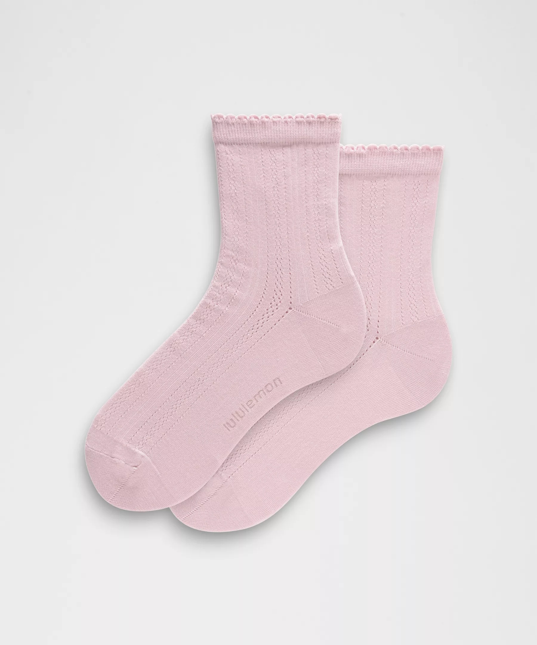 Unisex Pointelle Quarter Socks - 1