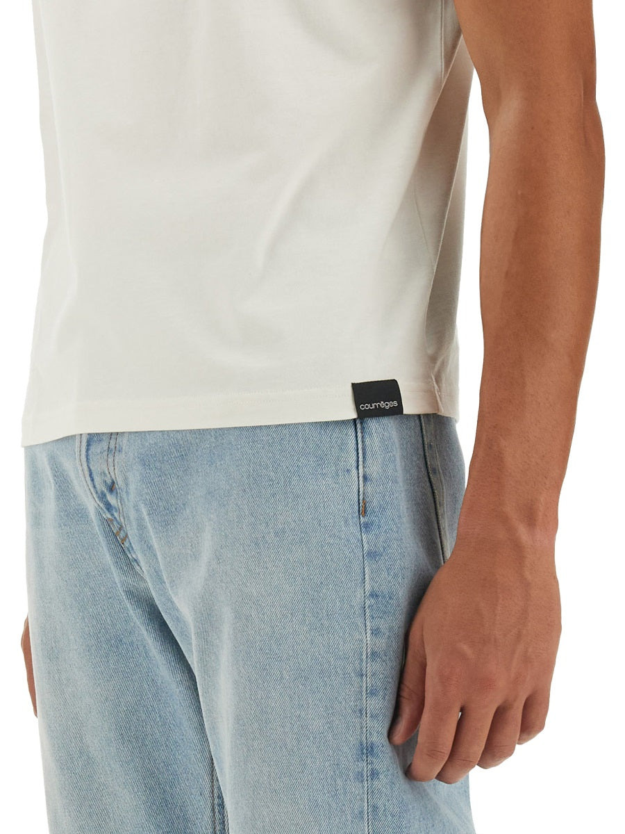 Courreges Men T-Shirt With Logo - 4
