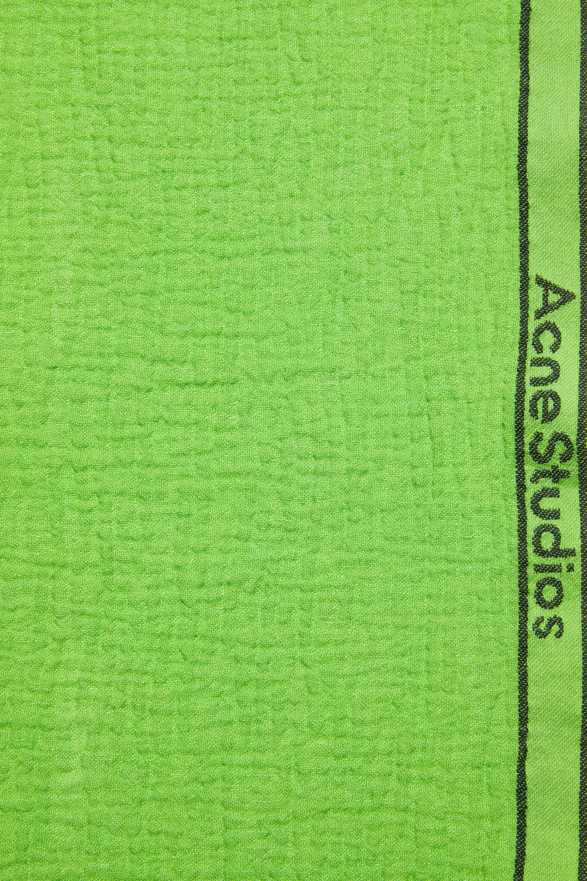 Logo tape scarf - Green - 5