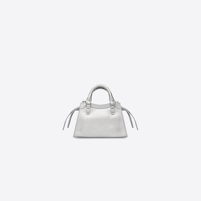 BALENCIAGA Women's Neo Classic Mini Handbag Metallized in Silver outlook