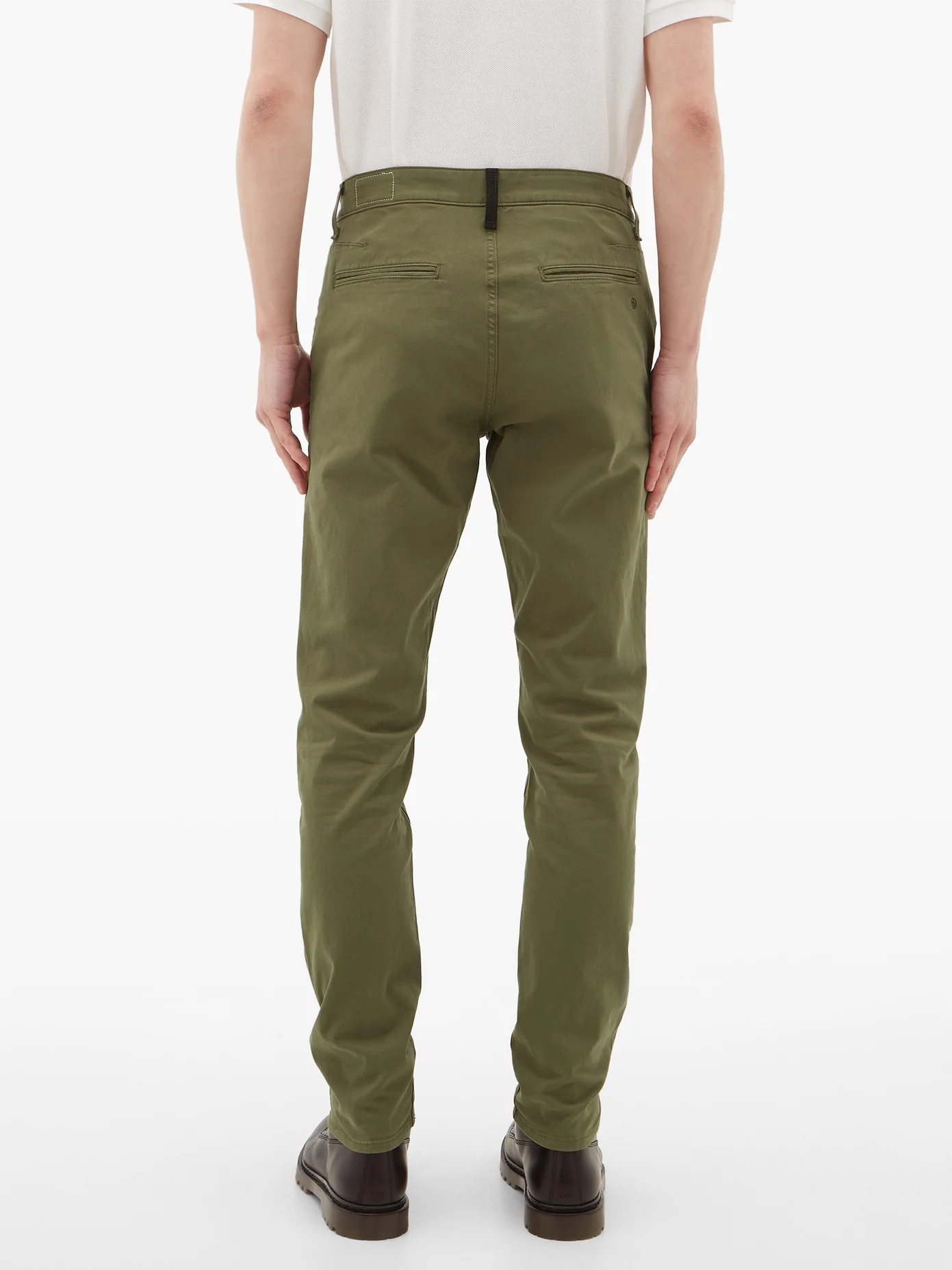 Slim-fit cotton-blend chino trousers - 5