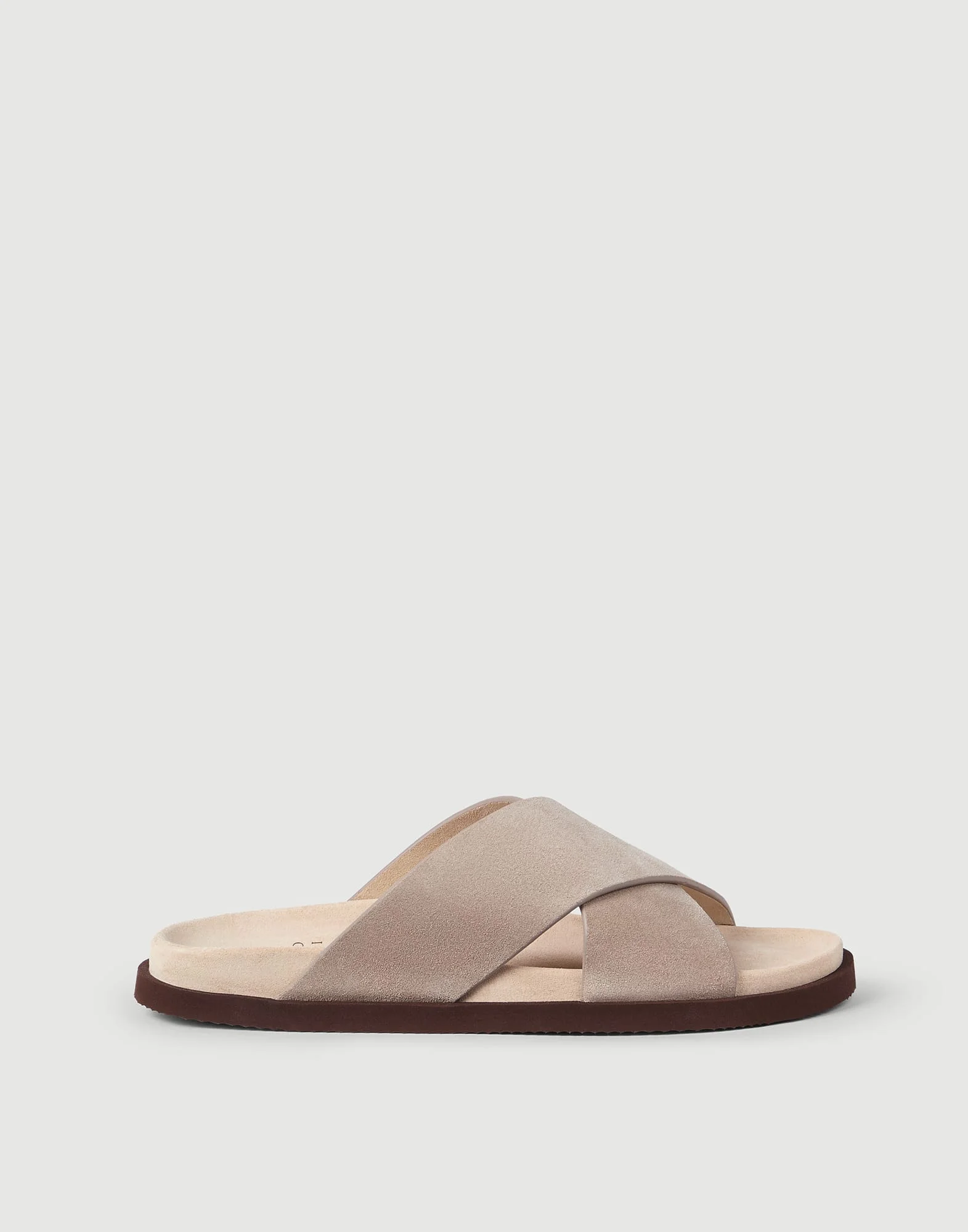 Suede crossover slides - 1