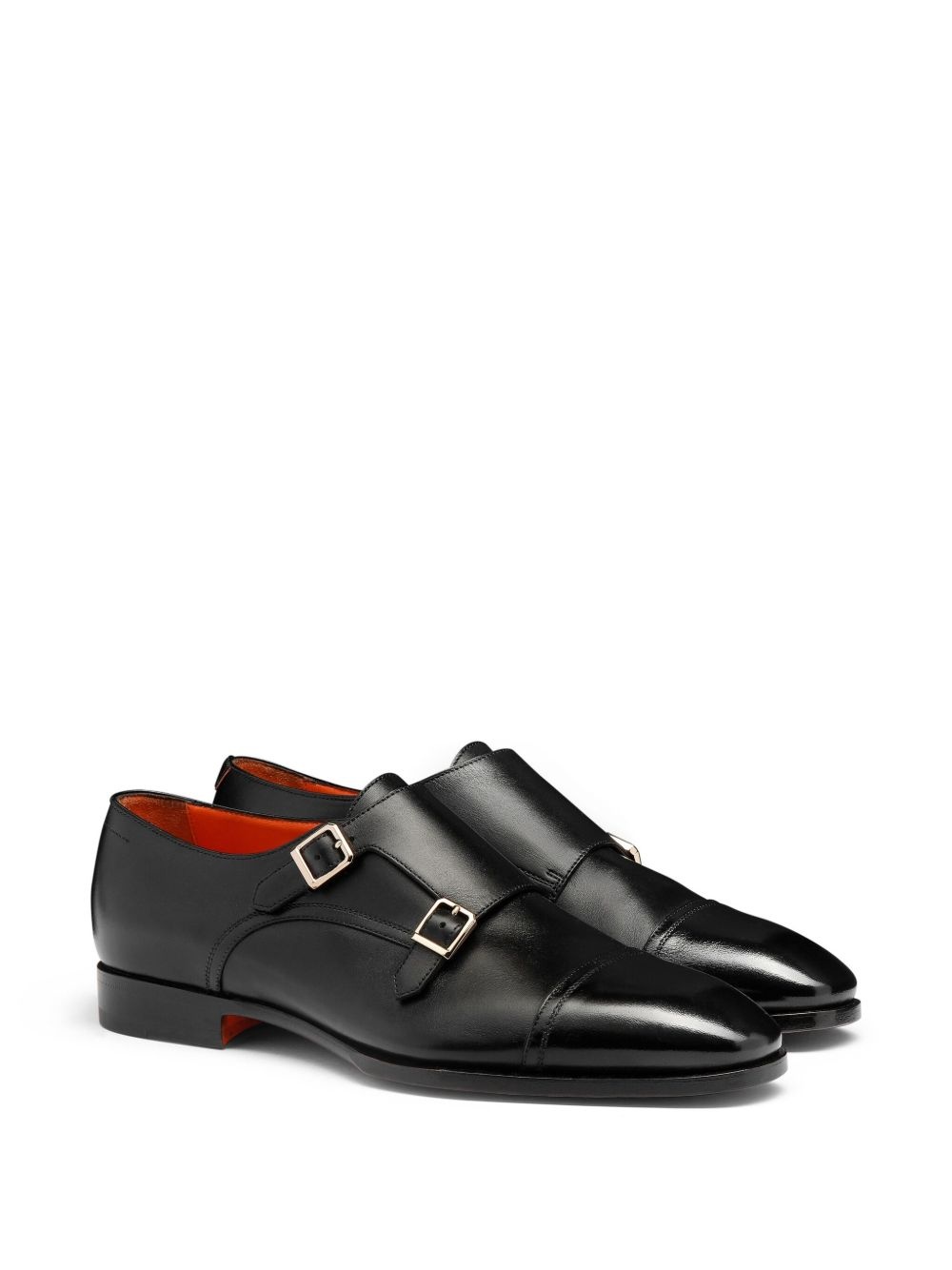 leather monk shoes - 2