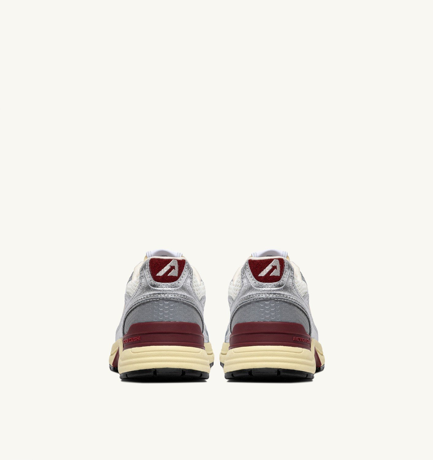 HYPERWAY SNEAKERS IN WHITE AND SILVER-TONE LAMINATED LEATHER AND MESH - 4