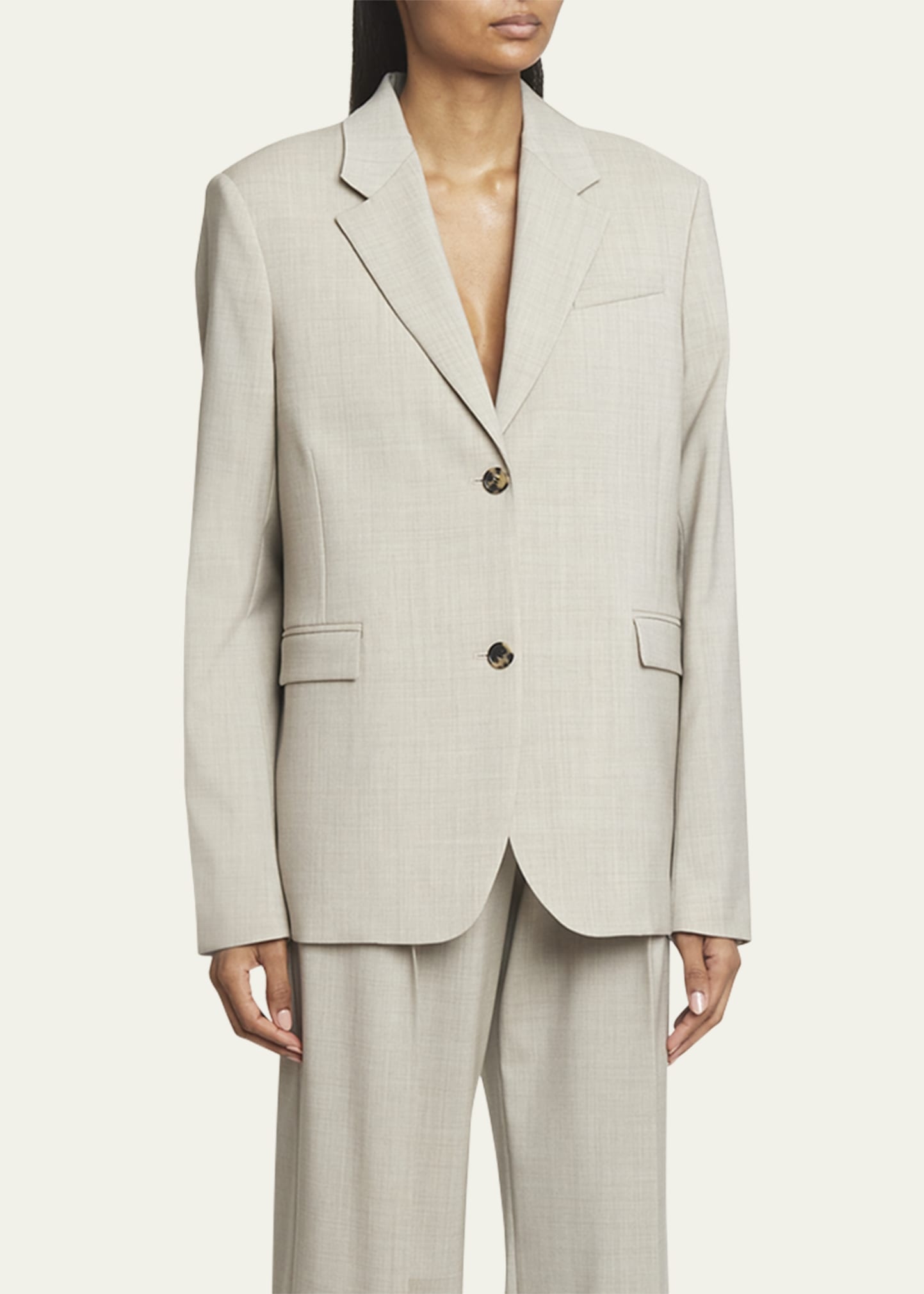 【関税込み】LOEWE Linen blazer Loewe Split-Back Blazer Jacket with Tie Detail