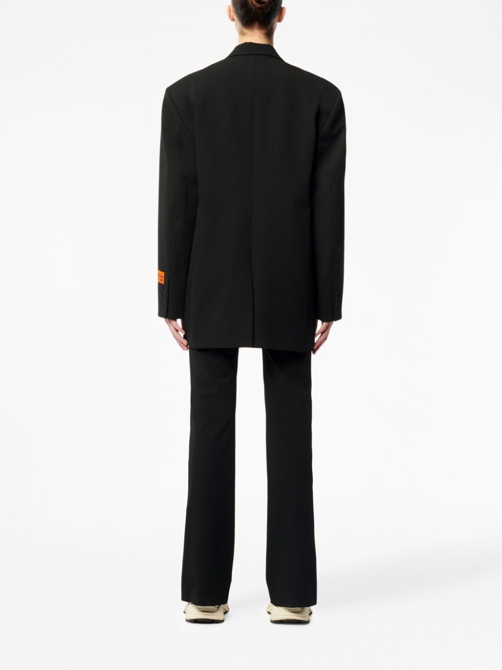 logo-patch zip-up trousers - 4