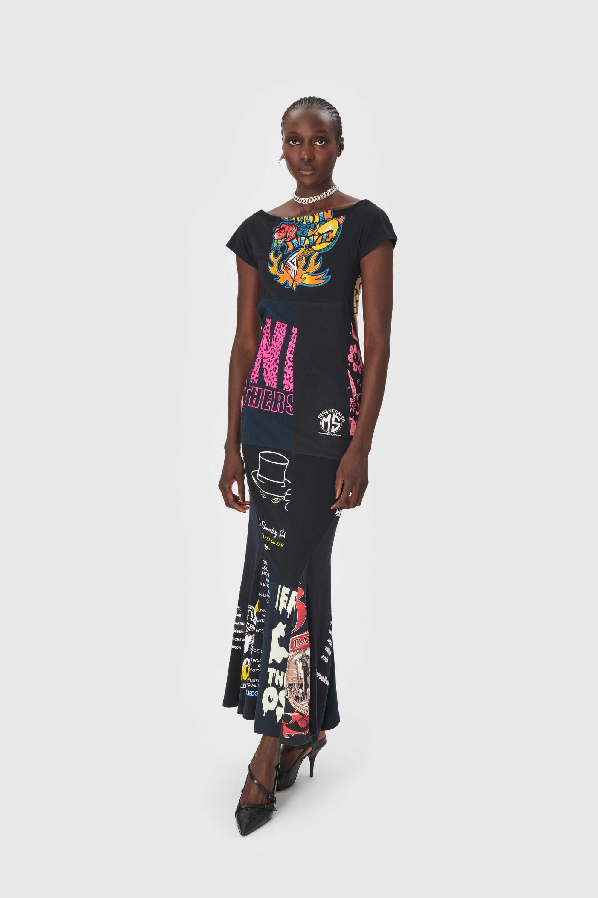 Regenerated Graphic T-Shirt Maxi Dress - 3