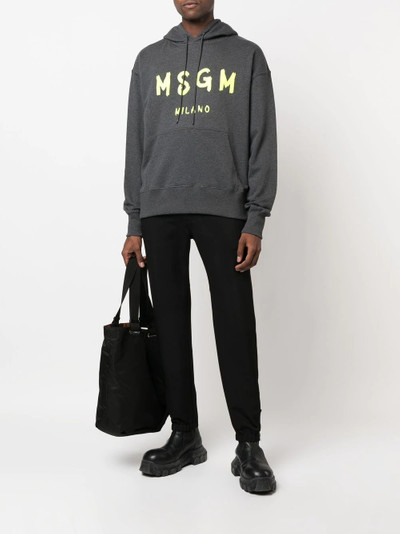 MSGM logo-print hoodie outlook