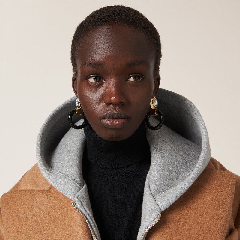 Miu Miu Plexiglas and metal earrings outlook