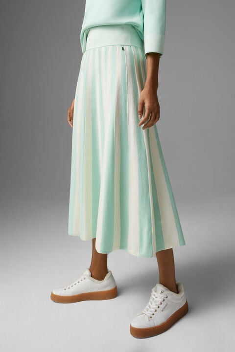 Melani knitted skirt in Mint/Off-white - 2