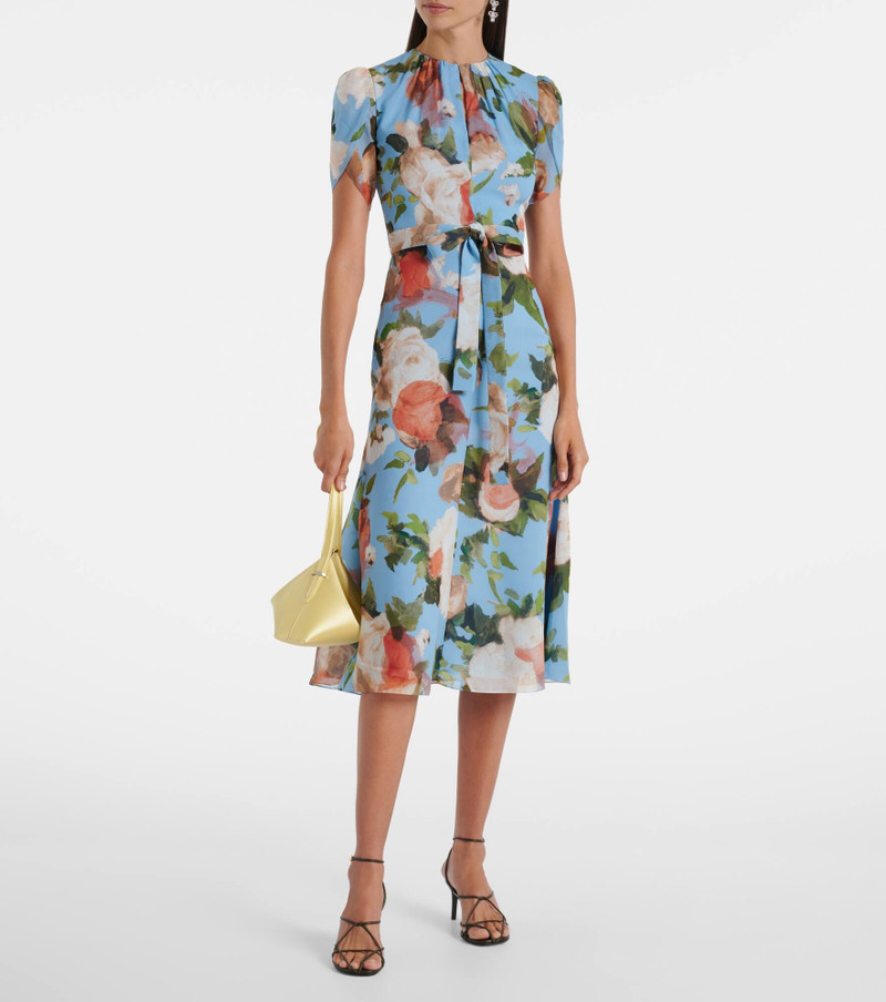 Erdem Floral silk voile midi dress outlook