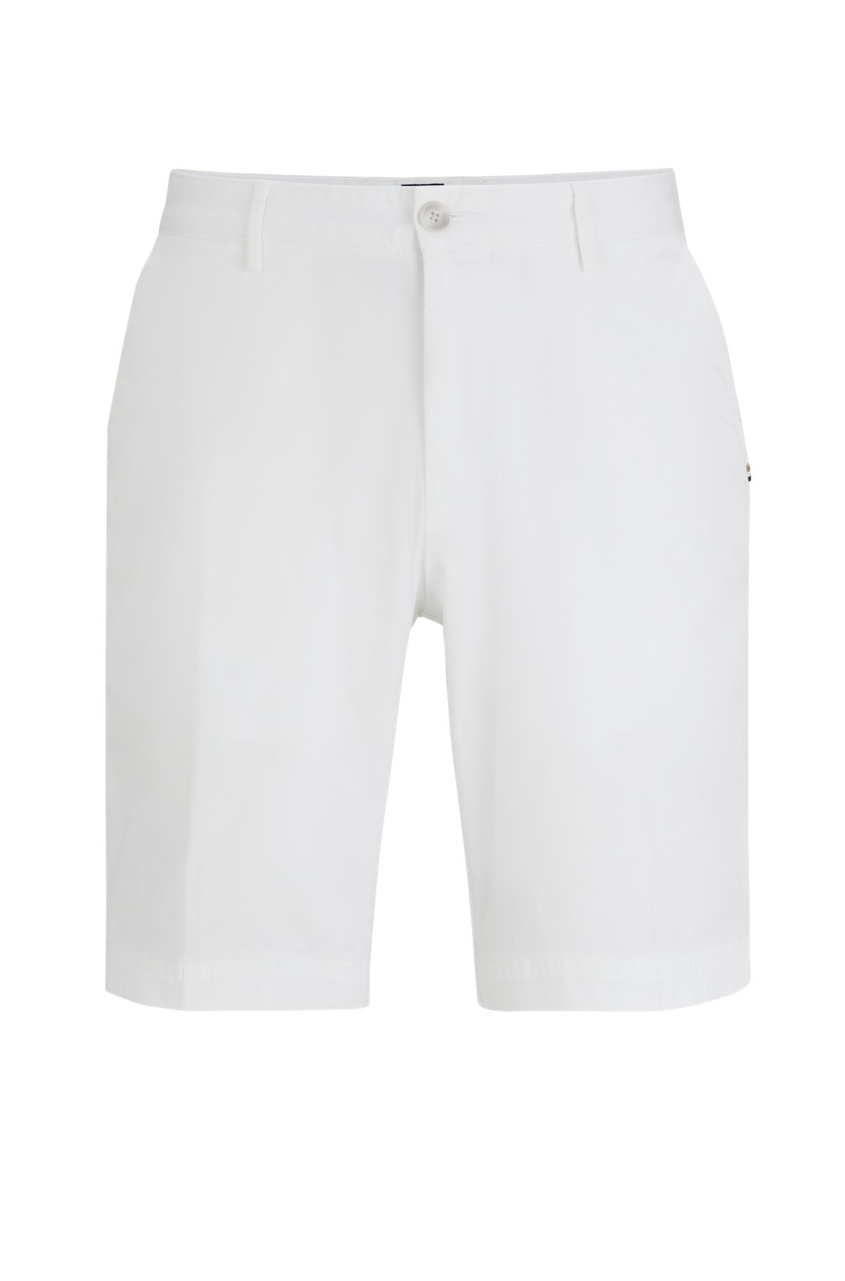 SLIM-FIT SHORTS IN STRETCH-COTTON GABARDINE - 1