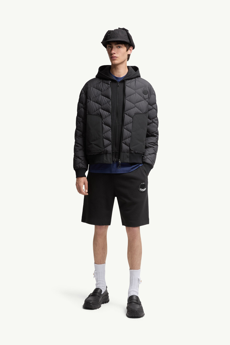 Moncler Logo Patch Cotton Shorts outlook