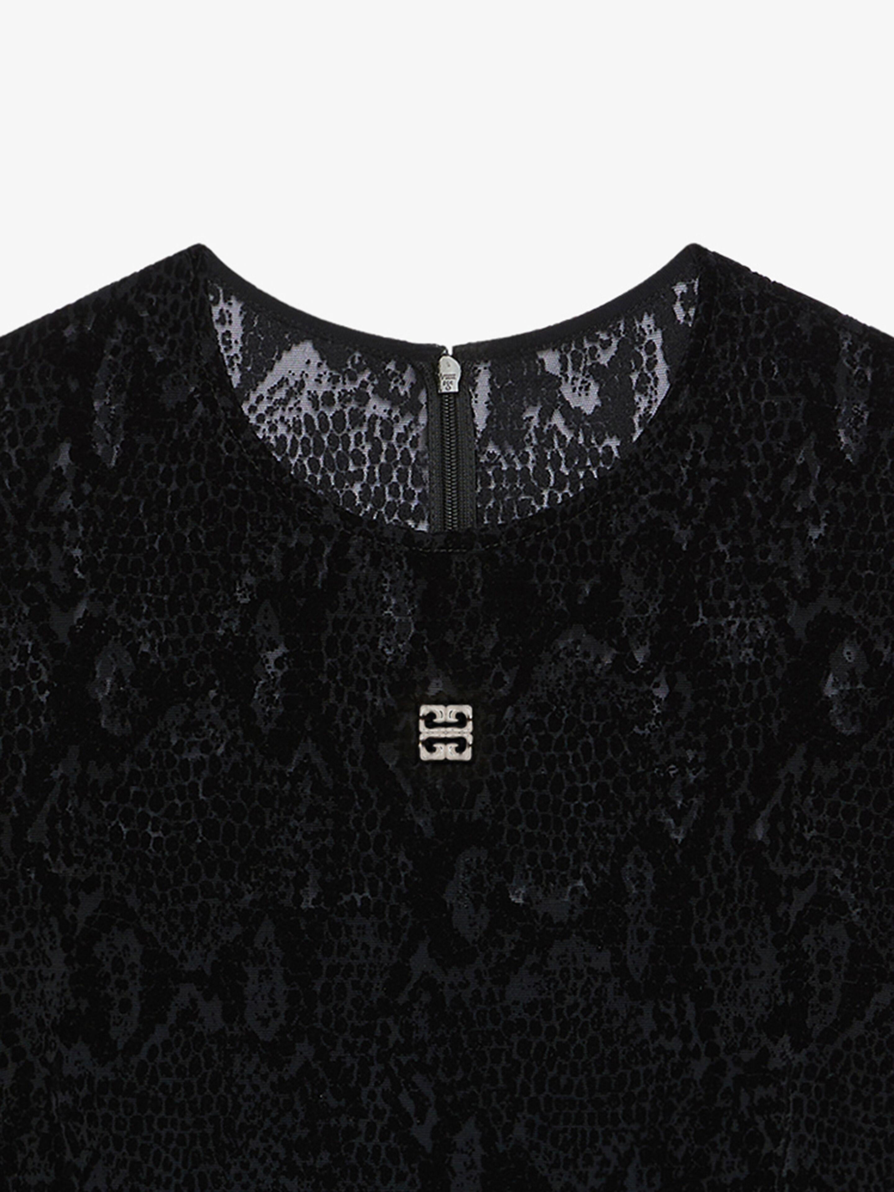 DRESS IN PYTHON PRINT TULLE WITH 4G DETAIL - 4