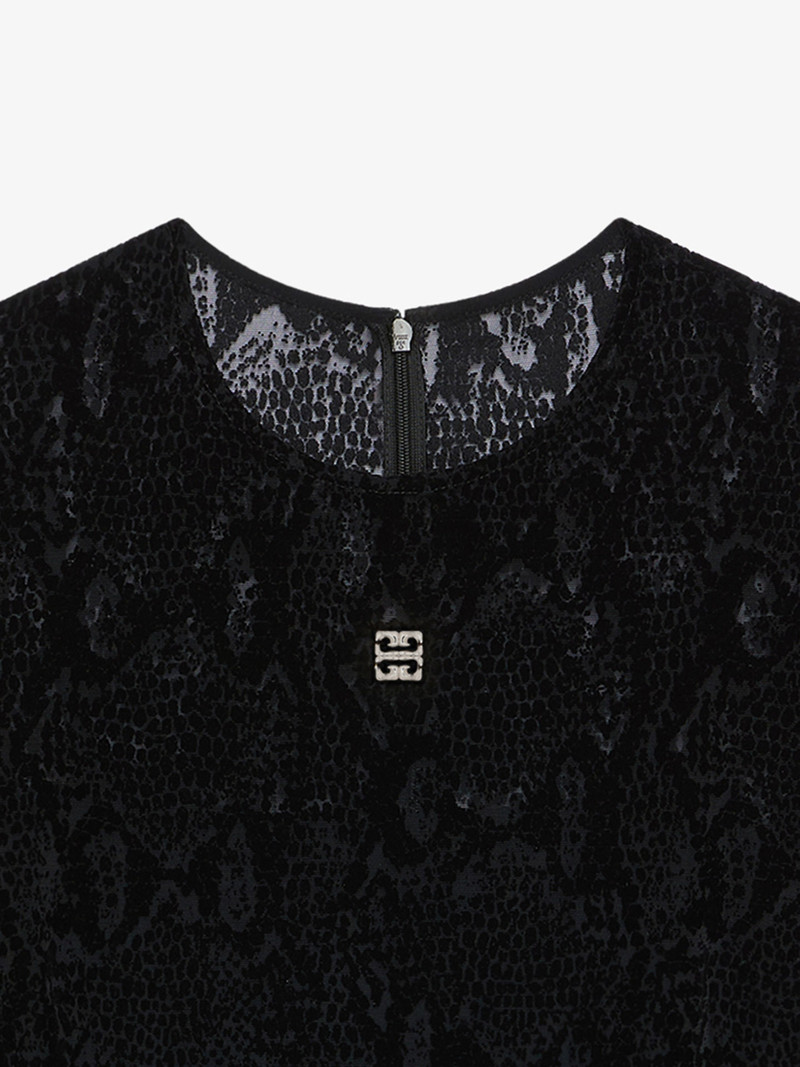 DRESS IN PYTHON PRINT TULLE WITH 4G DETAIL 4