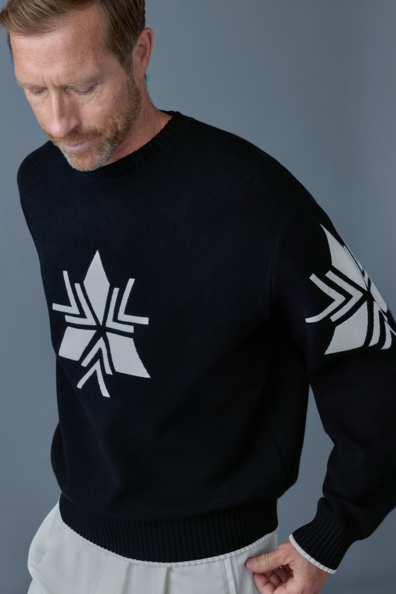 BENTLEY-SF Jacquard snowflake knit sweater 4