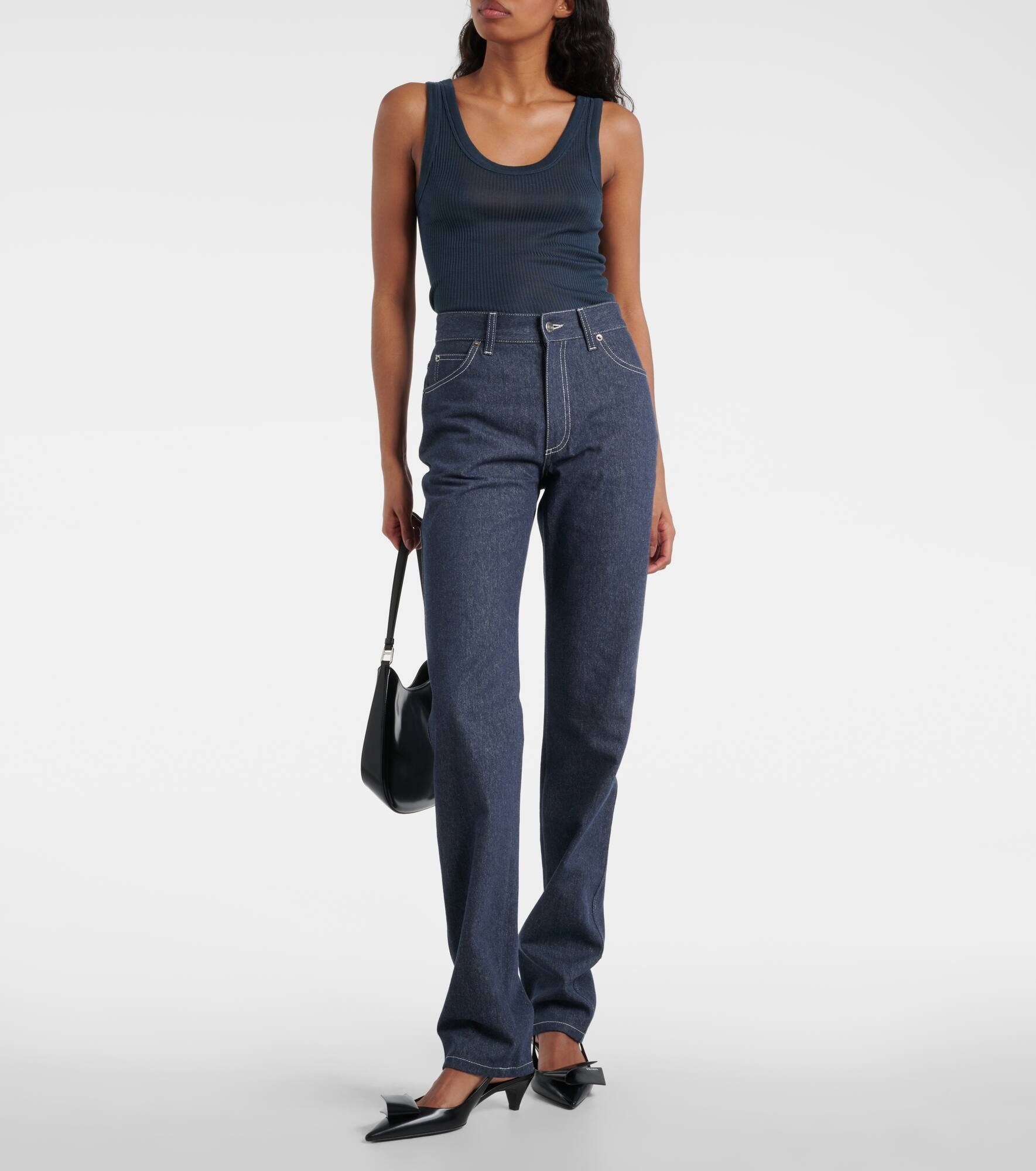 Nedar high-rise straight jeans - 7
