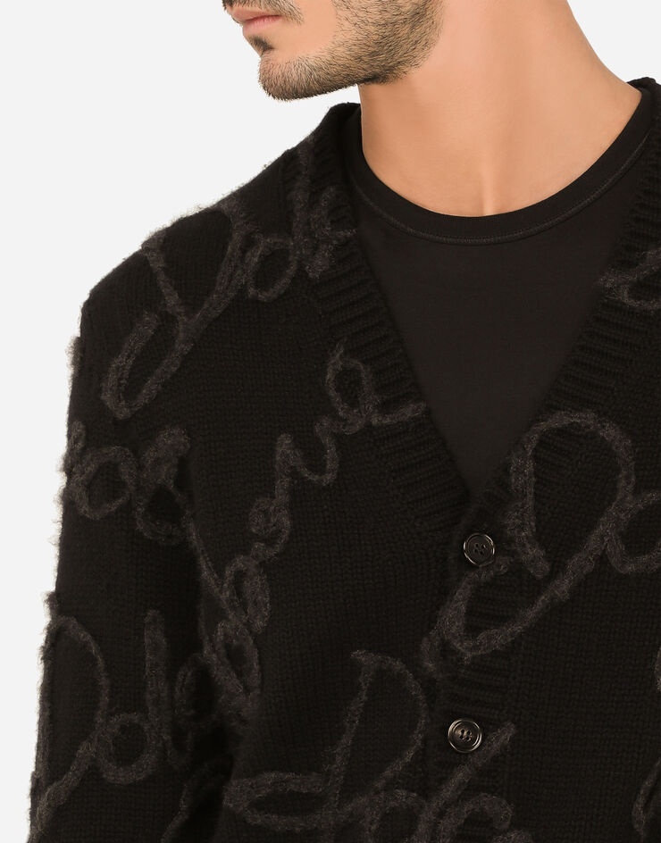 Cashmere cardigan with Dolce&Gabbana embroidery - 5