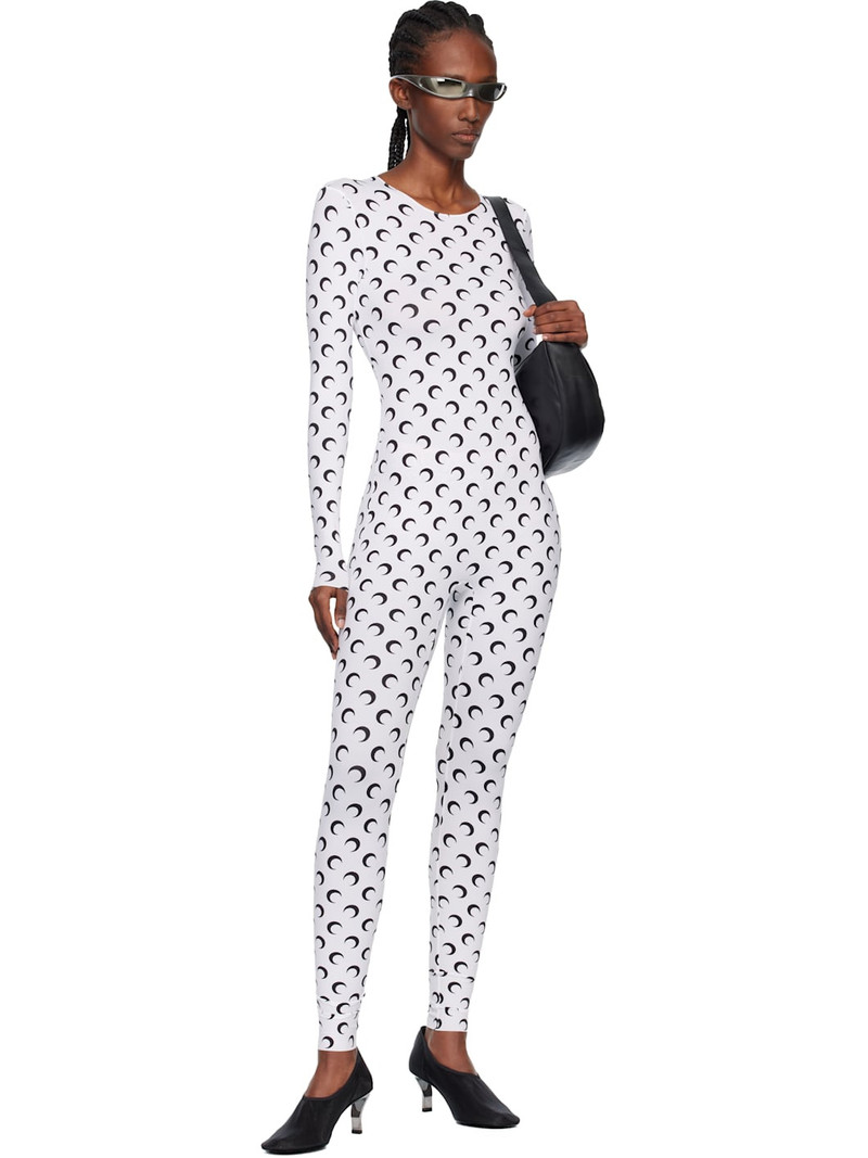 Marine Serre White Recycled Jersey Moon Catsuit outlook
