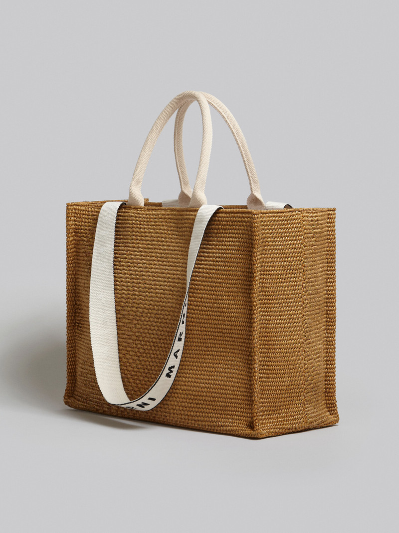 BEY TOTE BAG IN BROWN RAFFIA 3