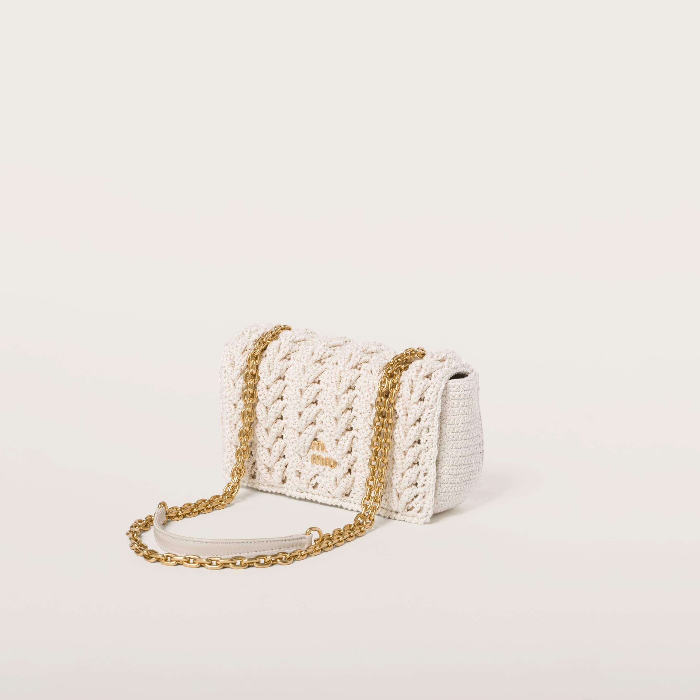 Cotton cable-knit mini-bag - 2
