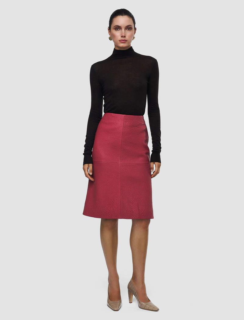 JOSEPH Shroff Pebble Leather Skirt outlook