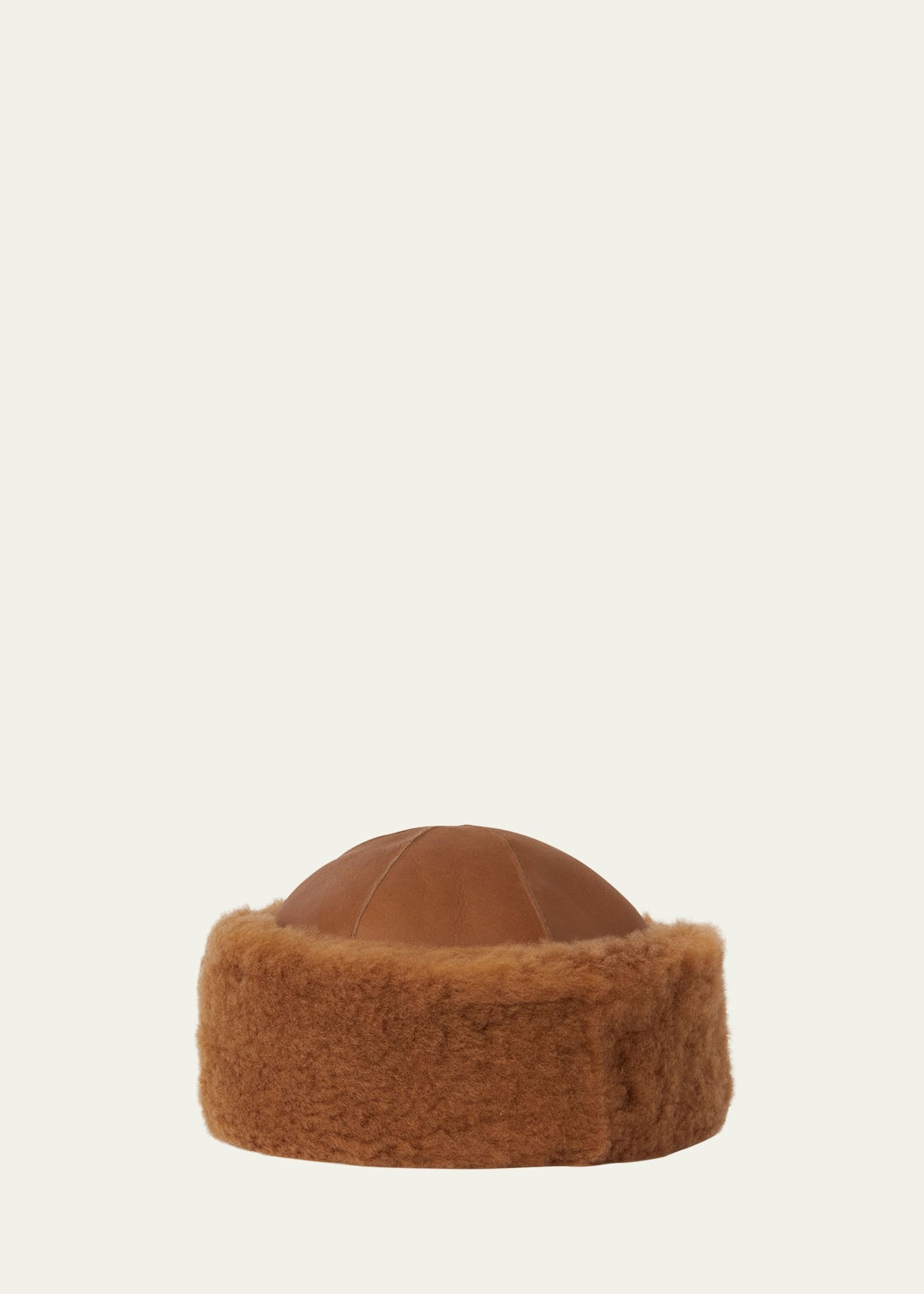 Colbacco Shearling & Leather Beanie - 1