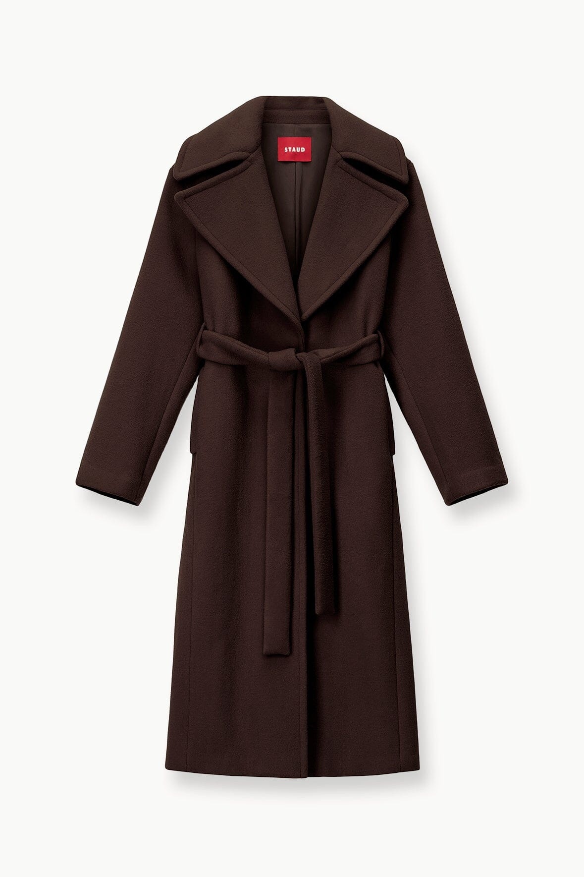 STAUD CARVER COAT DARK CHOCOLATE - 1