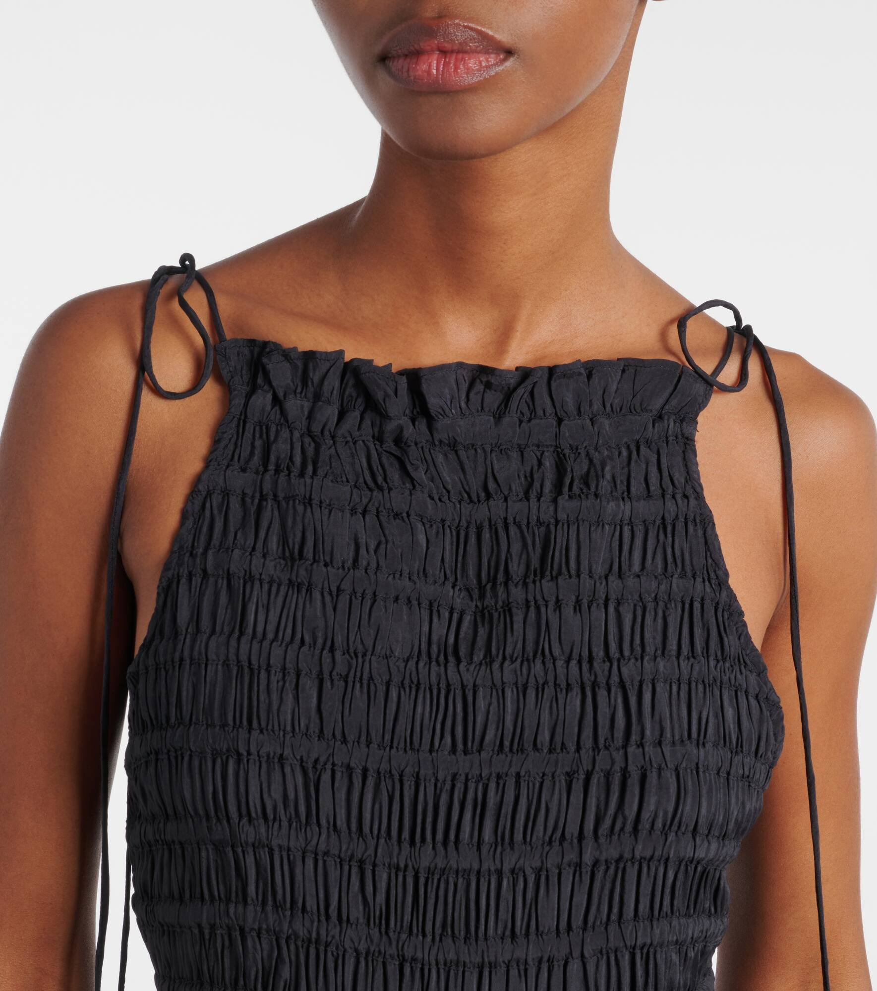 Smocked tiered maxi dress - 4