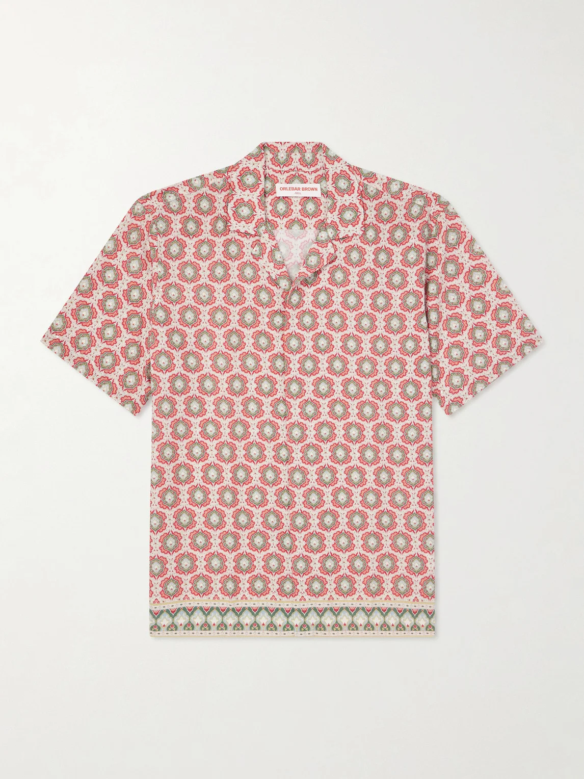 Maitan Passetto Camp-Collar Printed Lyocell Shirt - 1