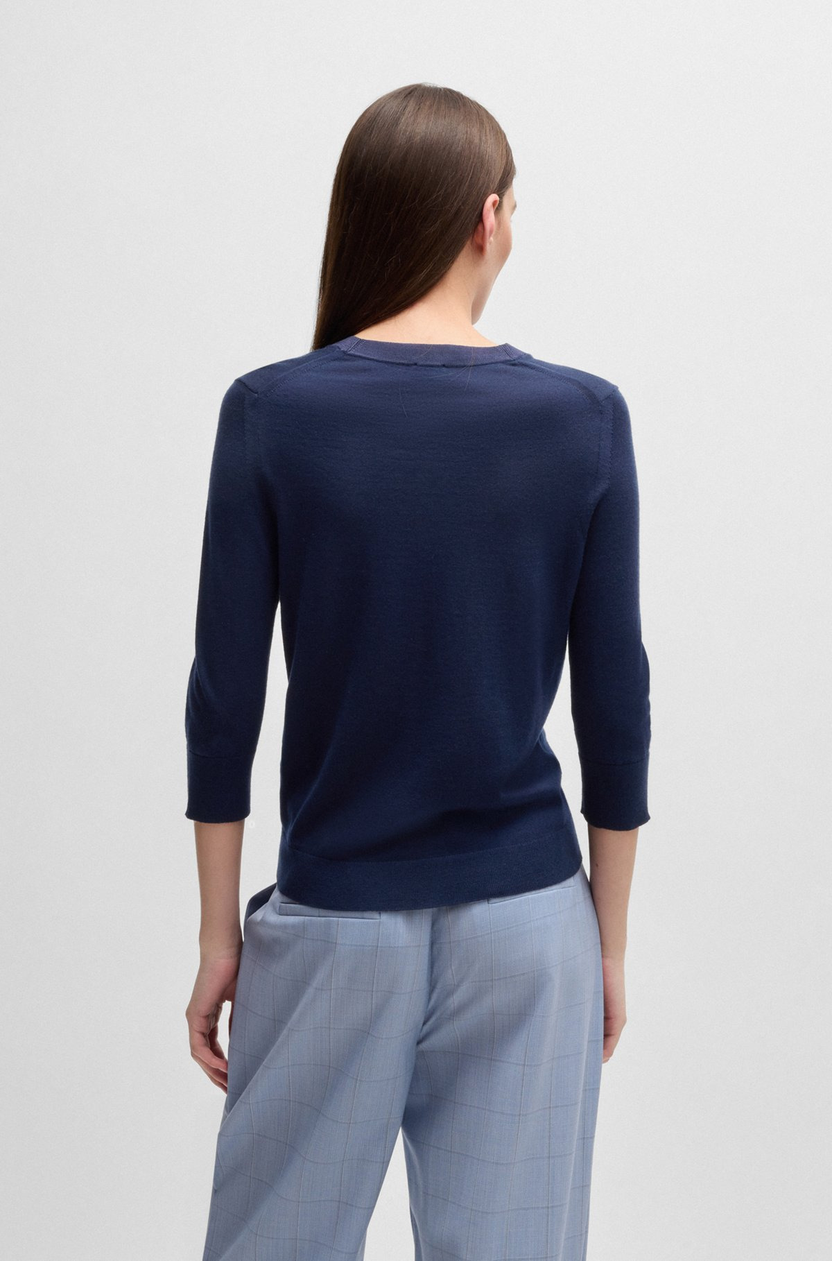 HENLEY-NECK SWEATER IN MERINO WOOL - 4