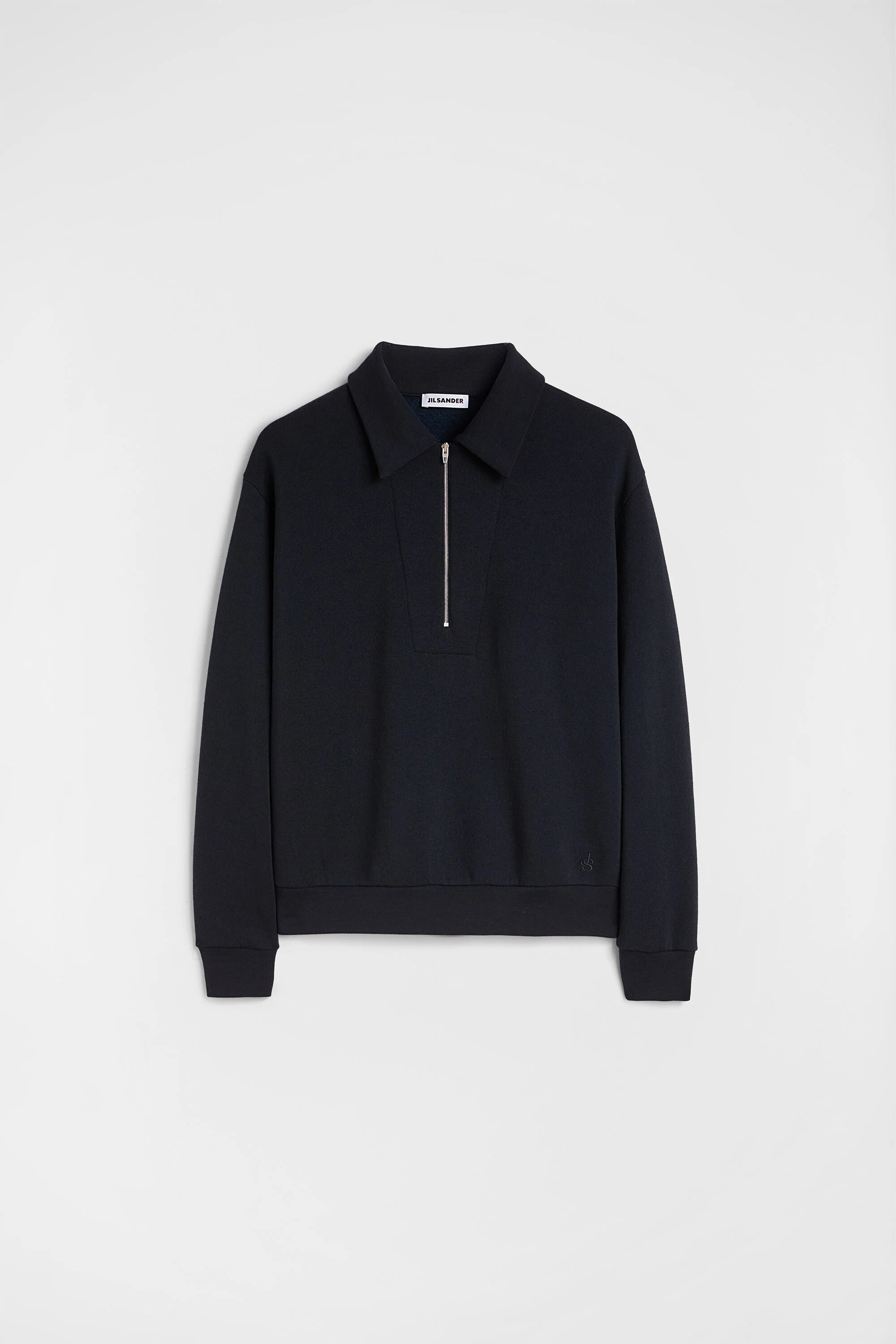 Cotton Blend Polo Sweatshirt - 1