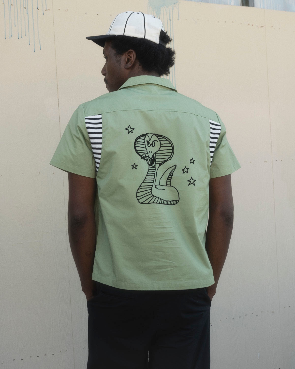 Cobra Flocked Bowling Shirt - Sprout - 7