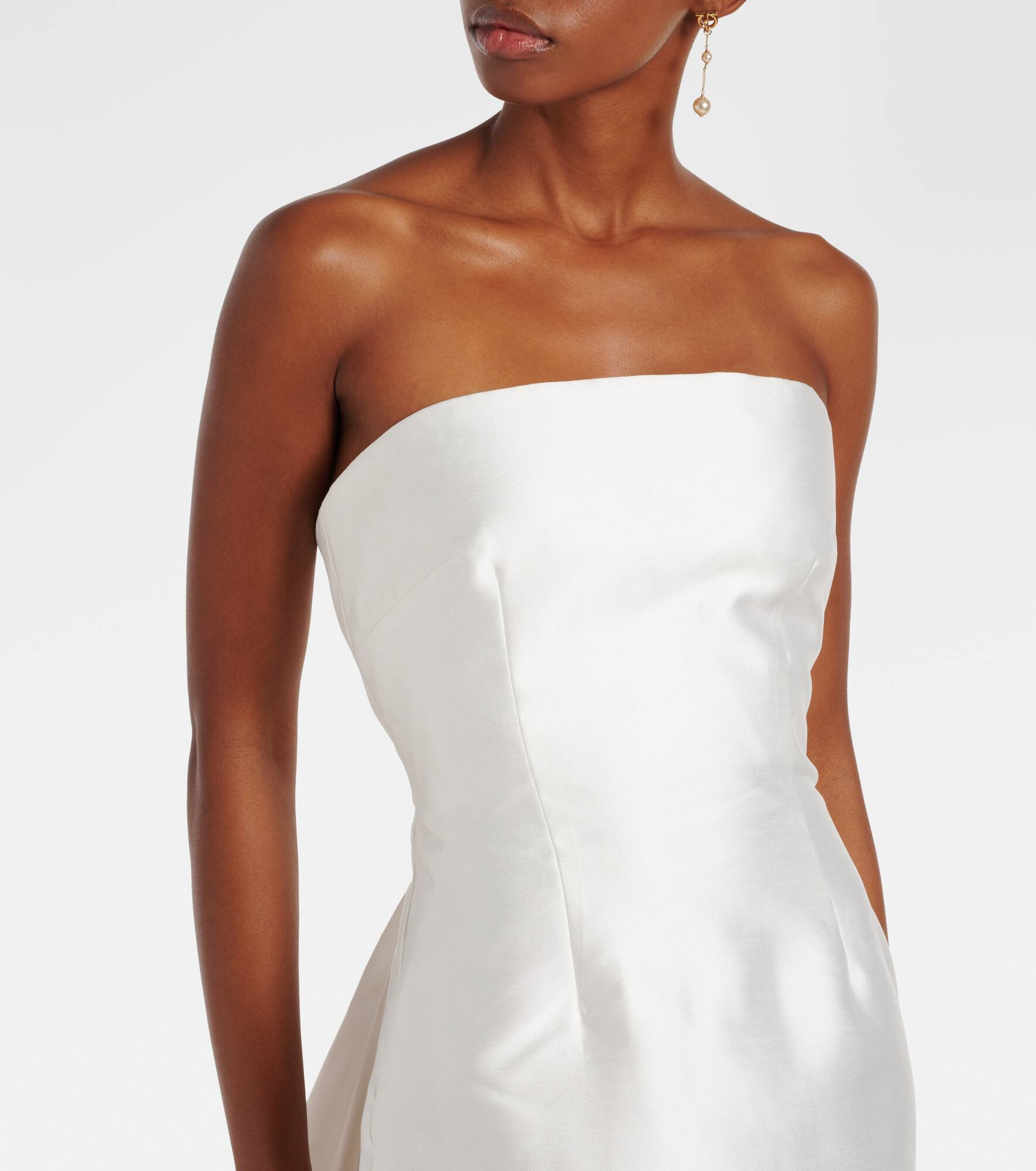Bridal Imani strapless satin twill gown - 4