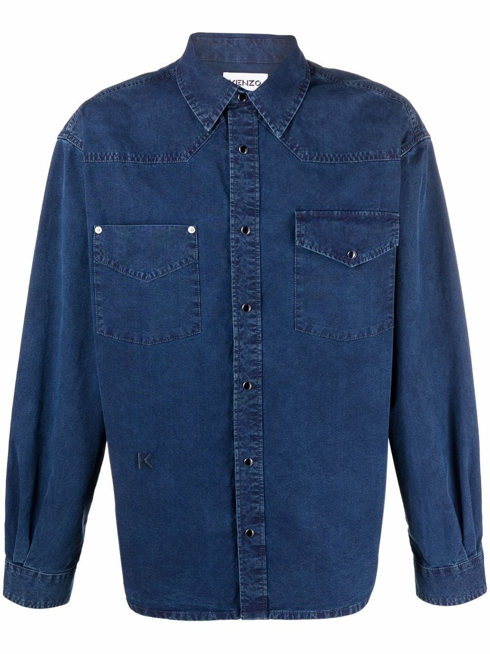 buttoned denim shirt - 1