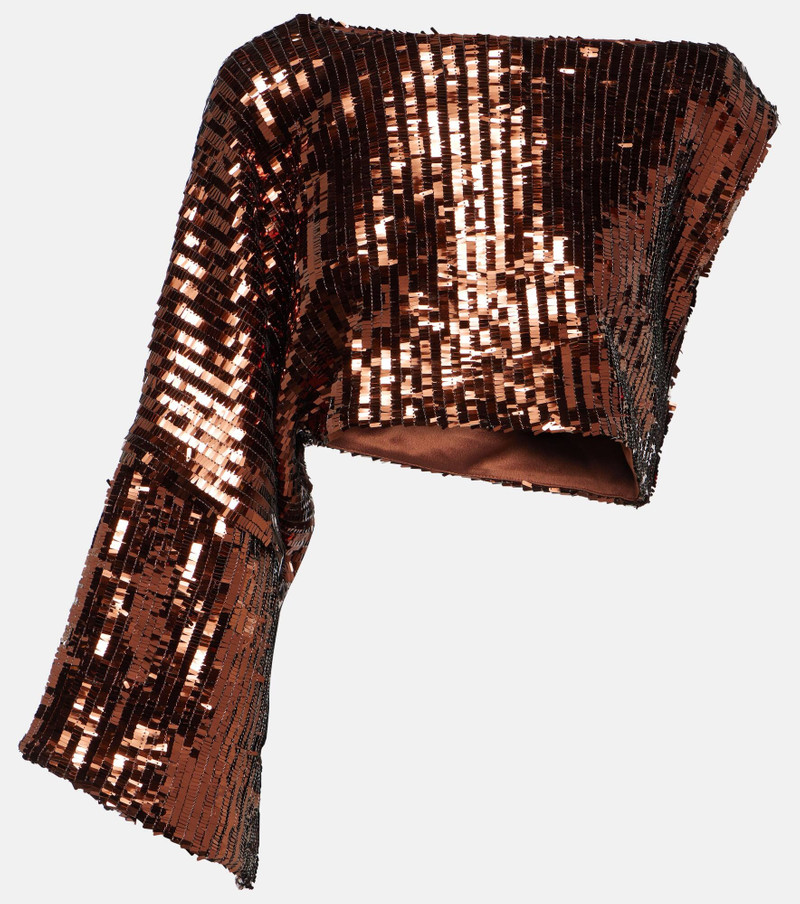 Eric sequined one-shoulder top 1