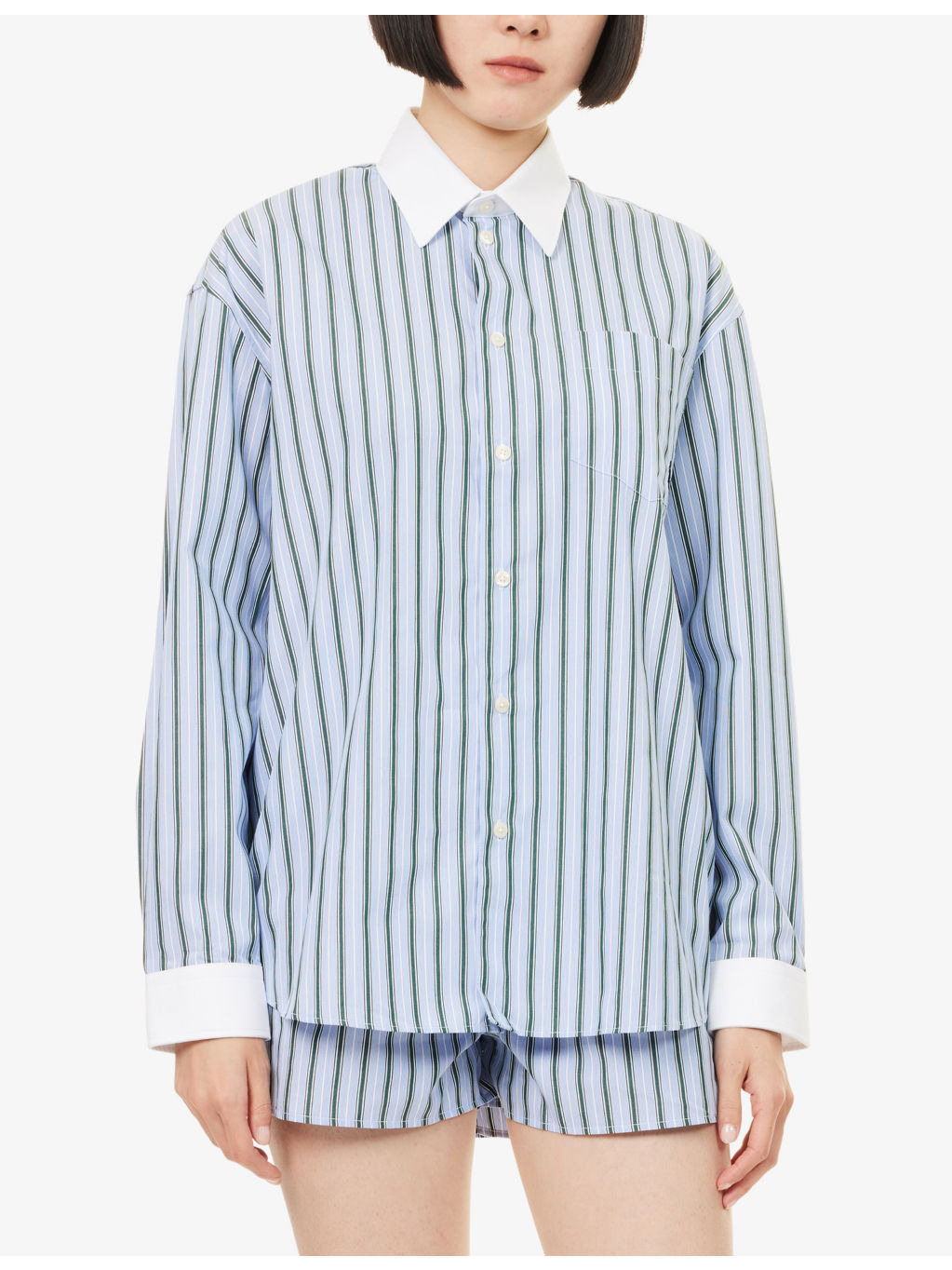 Celia Striped Cotton-Poplin Shirt - 3
