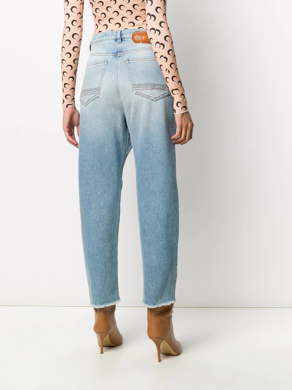 embroidered logo jeans - 4