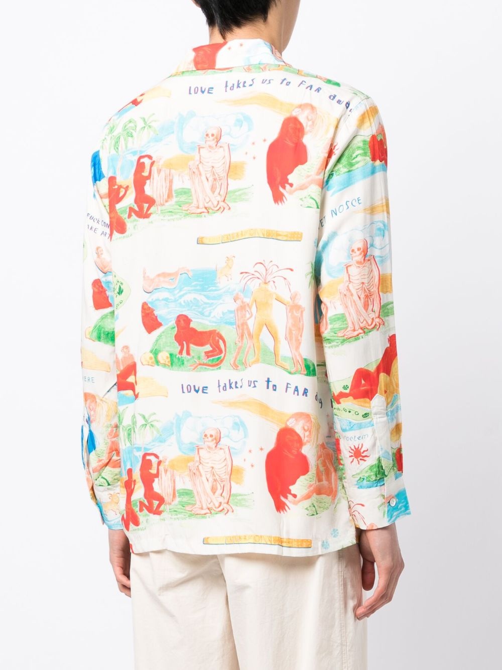 graphic-print long-sleeve shirt - 4