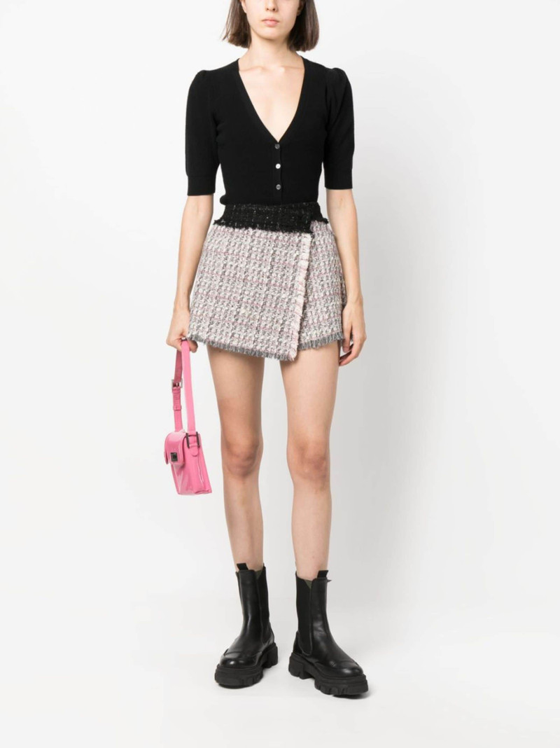 MSGM 랩 프론트 tweed skorts outlook