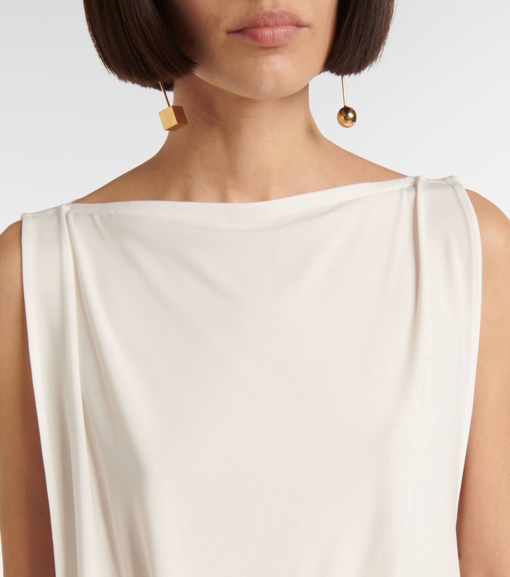 Peplo draped jersey top - 5